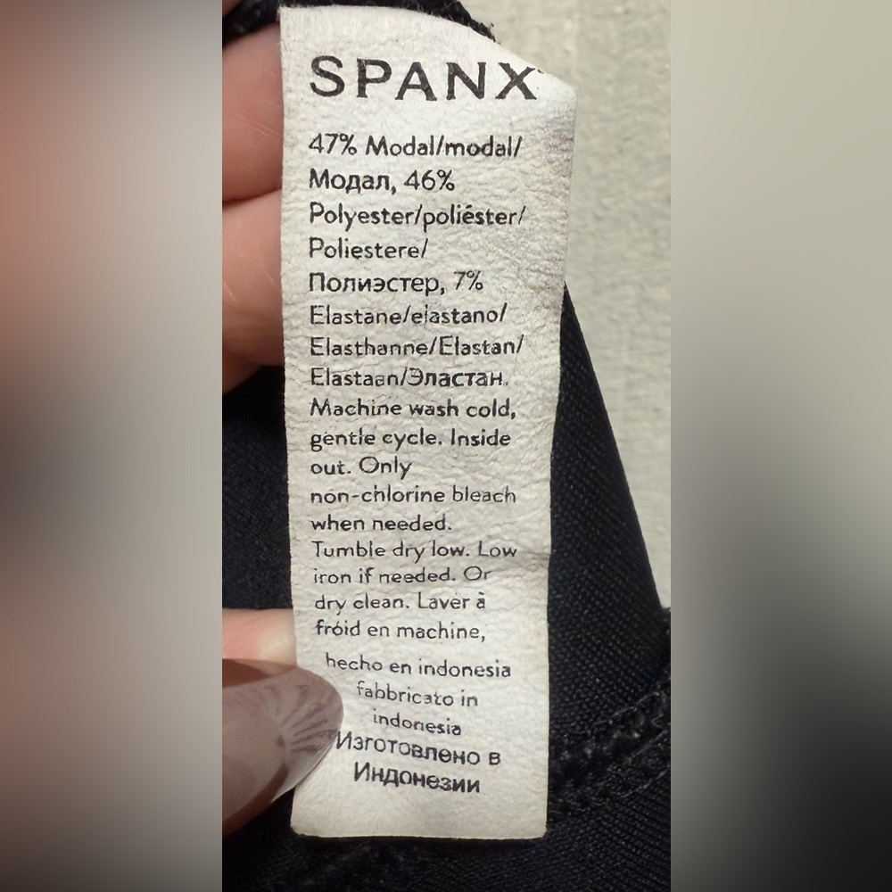 SPANX Black Drawstring Ponte Pants size L - Picture 6 of 6
